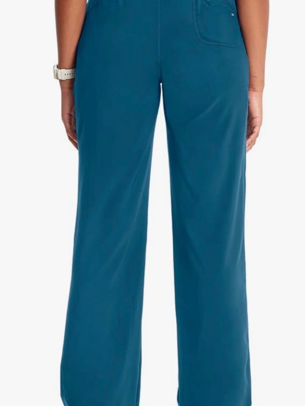 Cherokee Women's Wide-Leg Pants in Caribbean Blue Teal Moisture wicking